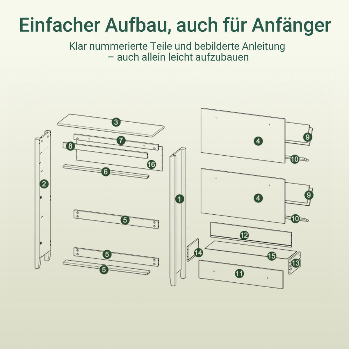 SCHUHSCHRANK Grau, 80 x 108 x 25 cm, mit Schublade und 2 Klappen für bis zu 12 Paar, schmal für den Flur - Grau, Holzwerkstoff (80/108/25cm) - SoBuy