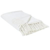 DECKE Weiß 220/240 cm Ampara - Weiß, Textil (220/240cm) - Beliani