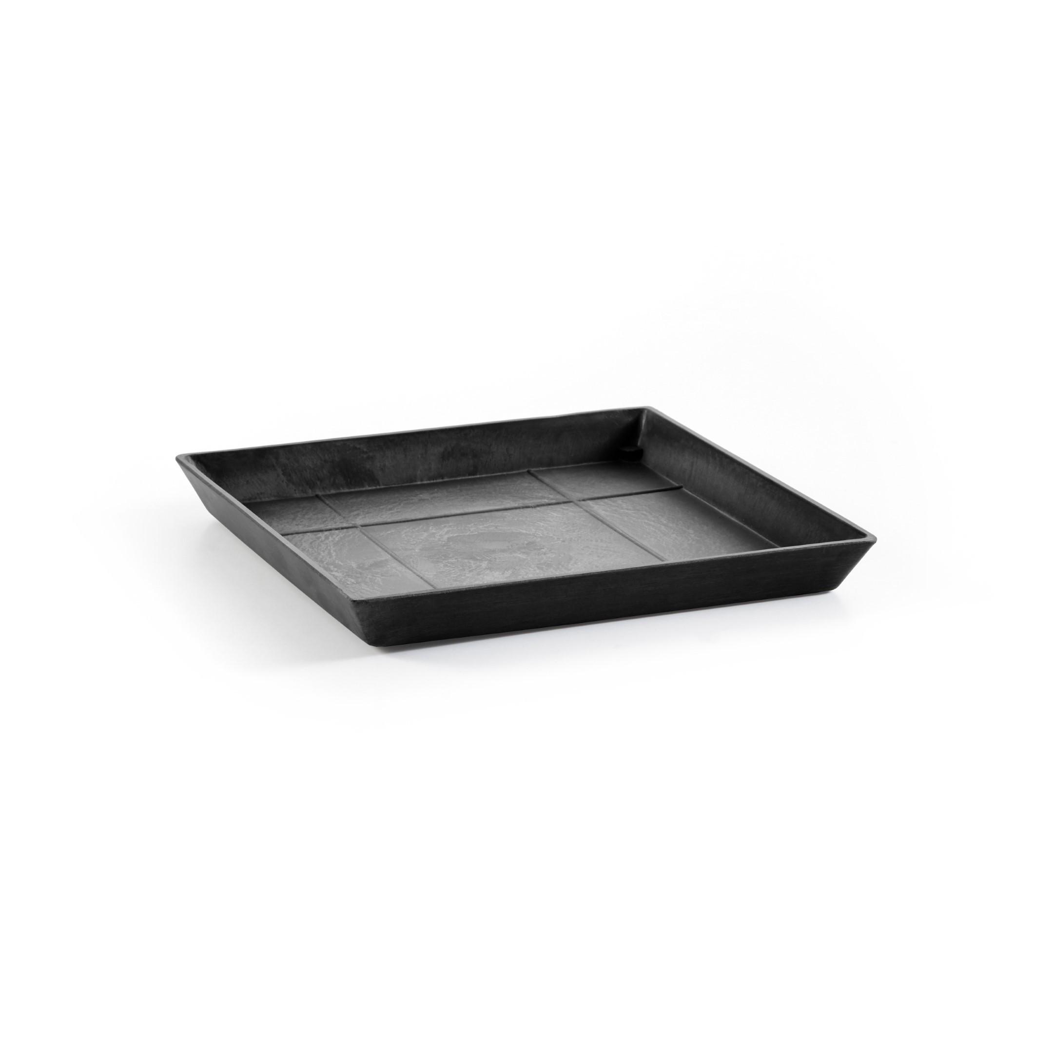 BLUMENTOPFUNTERSETZER quadratisch 28/28/3 cm Dunkelgrau - Dunkelgrau, Kunststoff (28/3cm) - Ecopots
