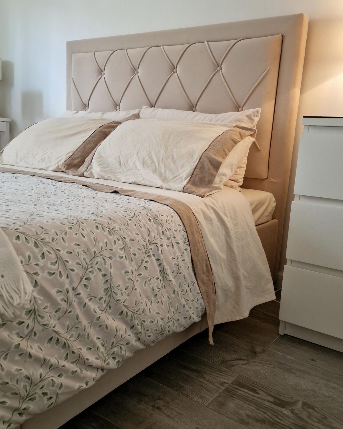 POLSTERBETT 140/200cm Beige Lievin - Beige, Textil (140/200cm) - Beliani