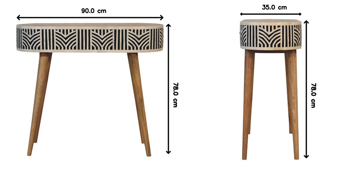 KONSOLENTISCH Edessa, 1 Schublade, Nordische Beine, Wchwarz und Weiß, Eichenholzoptik - Eichefarben/Messingfarben, Holz/Metall (35/90/78cm) - Artisan Furniture