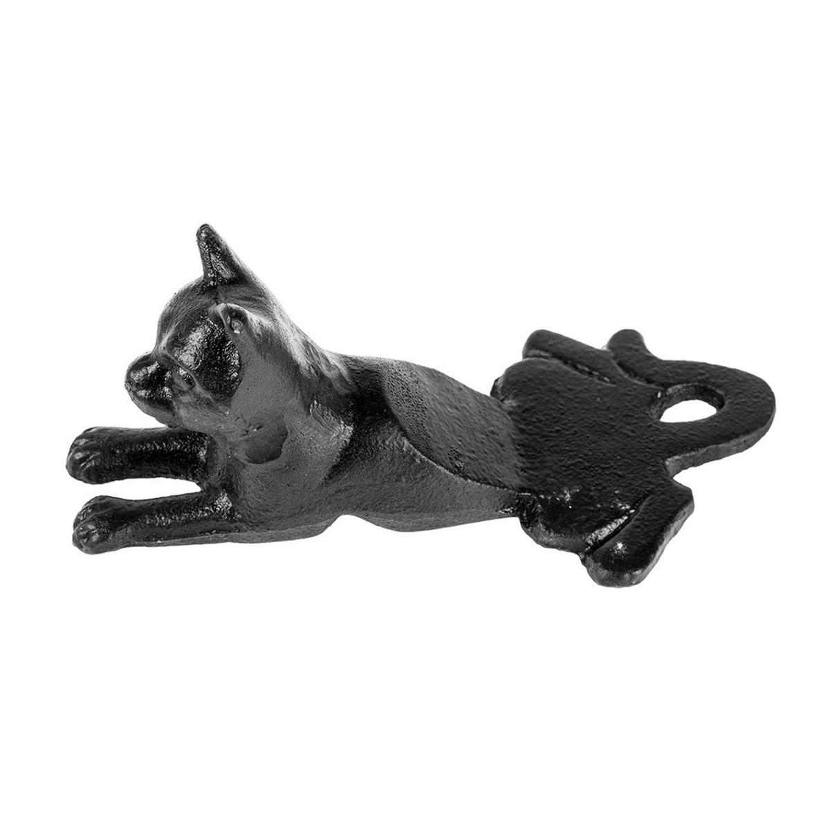 TÜRSTOPPER Katze - Schwarz, Metall (8/16cm) - Homescapes