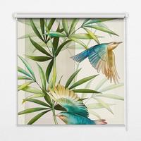 INNENROLLO - Fensterrollo - Rollo - 130x140 cm - Vögel im Laub - Weiß, Kunststoff (130/140/0.5cm) - TULUP