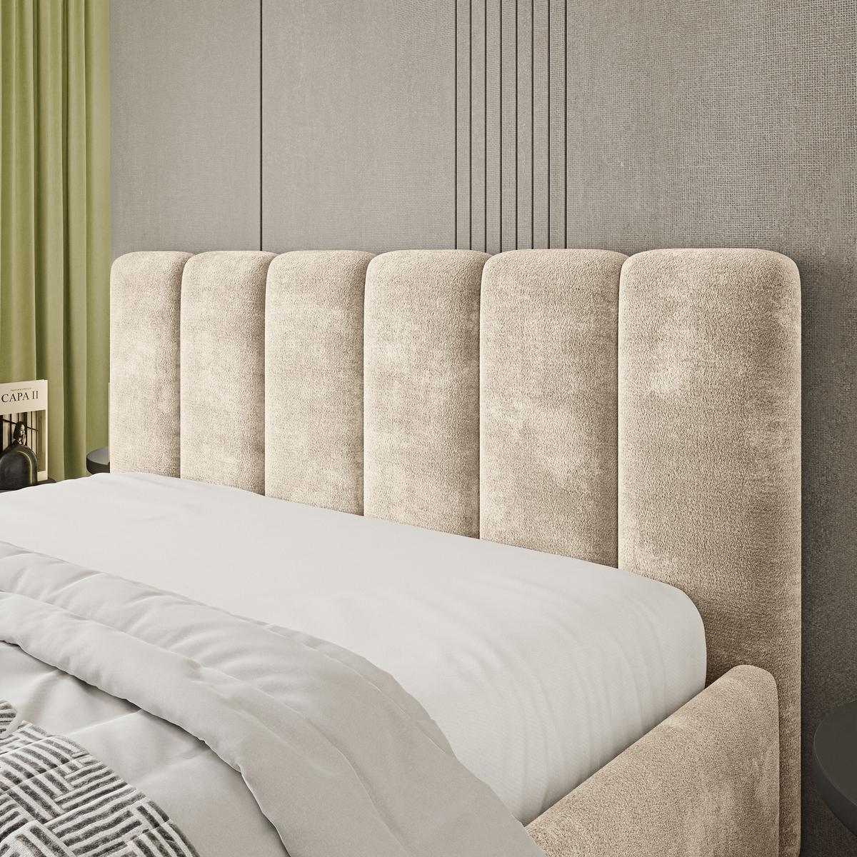 POLSTERBETT ATTORA LM 200x200 cm mit Bettkästen - Creme - Creme, Holz (200/200cm) - MASSENO