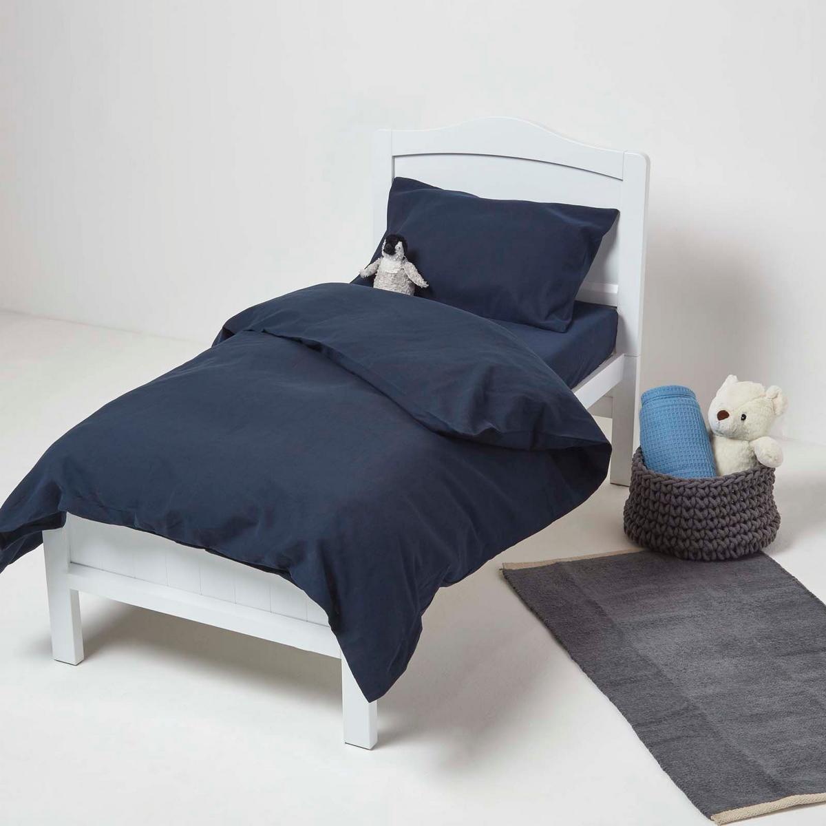 KINDER-KISSENBEZÜGE 2er-Set, Leinen - Dunkelblau, Textil (40/60cm) - Homescapes