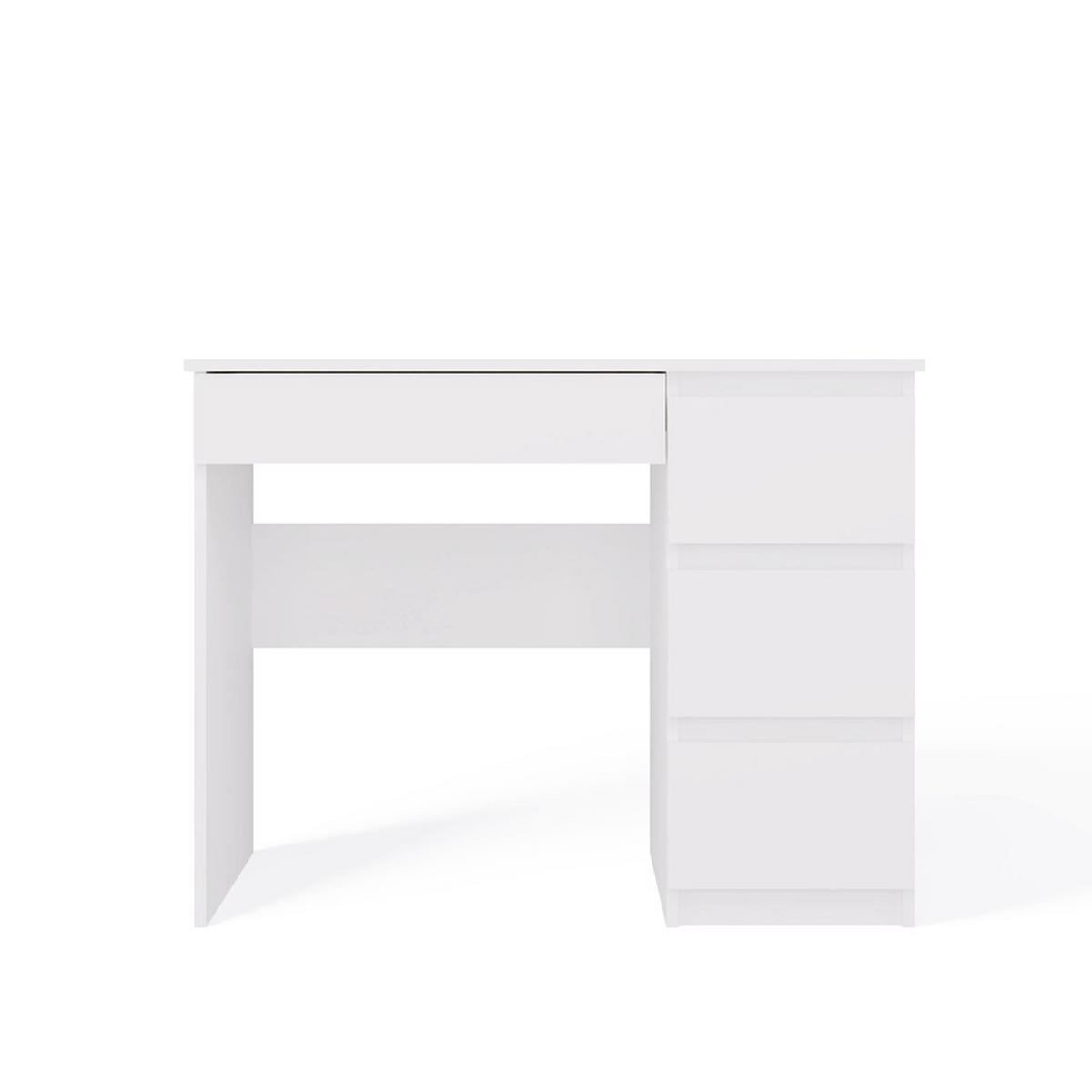 SCHREIBTISCH Weiß 98/76/51 - Weiß, Holzwerkstoff (124/85/76cm) - RAUMHIRSCH FURNITURE