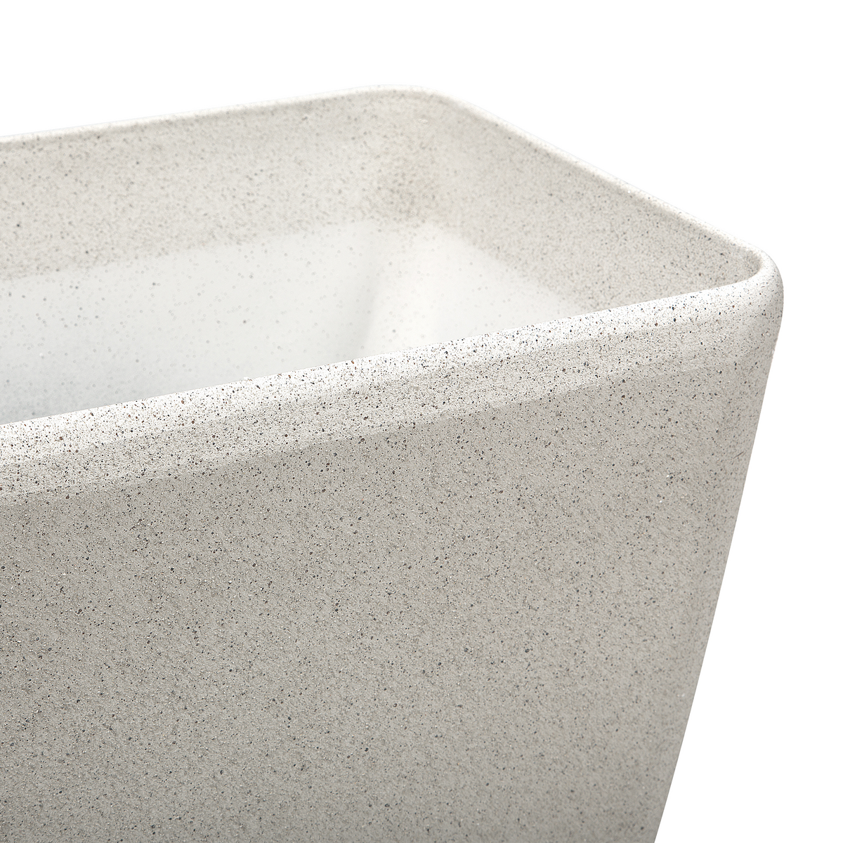 BLUMENTOPF hellbeige rechteckig 60/27/41 cm Baris - Beige, Stein (41cm) - Beliani