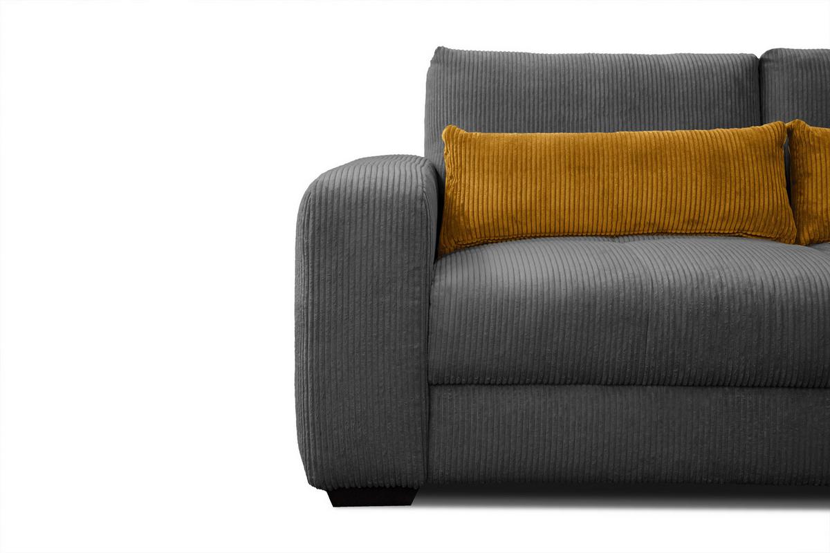 SOFA OLI 3-Sitzer, dunkelgrau - Dunkelgrau, Holz/Textil (208/91/108cm) - Wozimo