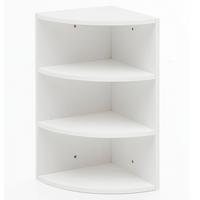 ECKREGAL Holz Wandmontage Runder Front Modern, Weiß 30x30x60 cm - Weiß, Holzwerkstoff (30/60/30cm) - KADIMA DESIGN
