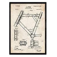 POSTER Marco Patent Fahrrad A3 Rahmenlos - Klar, Papier (29.7/5/42cm) - Nacnic