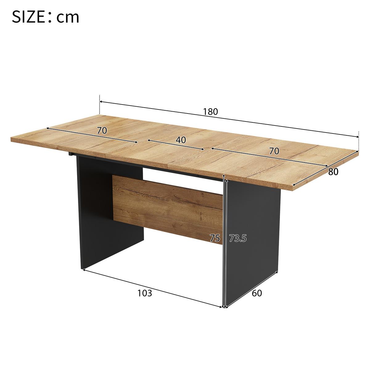 TISCHGRUPPE 7-teilig Ausziehtisch 140–180 cm Eiche-Schwarz & 6x 360° Drehstühle - Schwarz/Eiche San Remo, Holzwerkstoff/Textil (180/75/80cm) - Urban Meuble