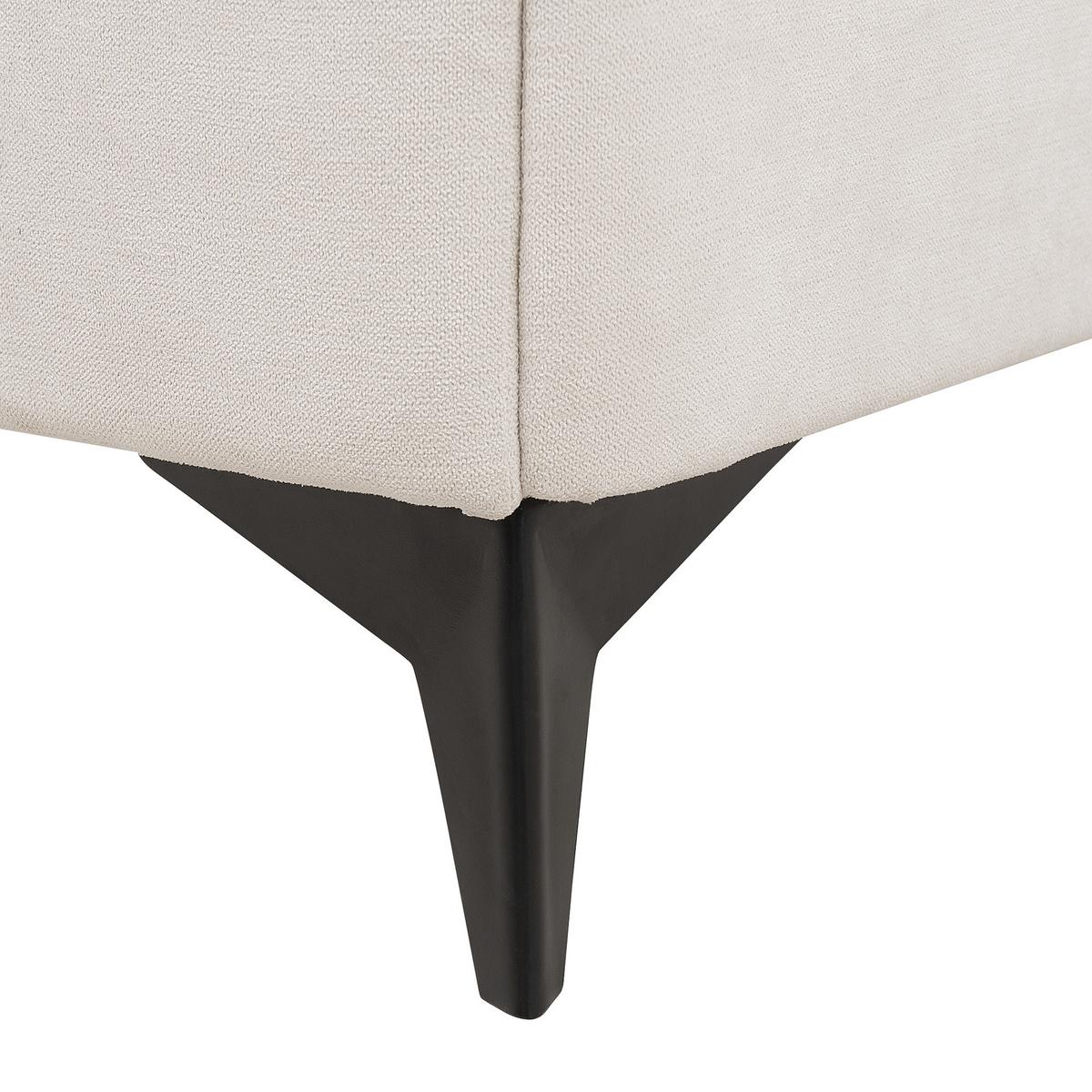 POLSTERBETT 180/200cm Helles Beige Melle - Beige, Naturmaterialien/Textil (180/200cm) - Beliani