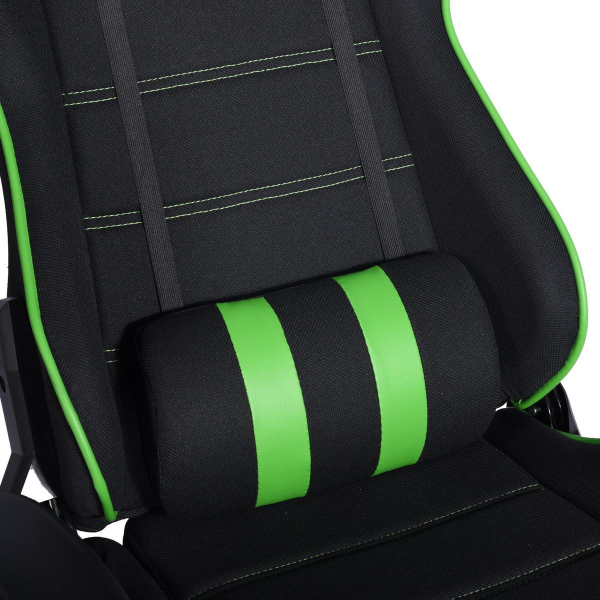 GAMINGSTUHL Grün, Metall, Kunststoff, Textil - Schwarz/Grün, Metall (70/139/56cm) - Urban Meuble