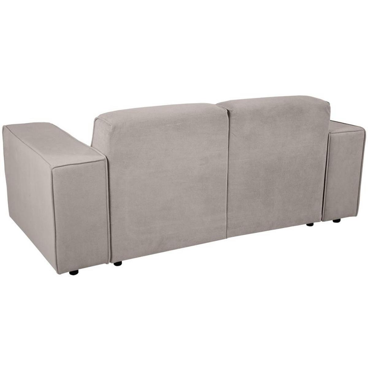2-SITZER SOFA Pedro ohne Schlaffunktion cappuccino - Schwarz/Cappuccino, Textil (185/75/88cm) - Beautysofa