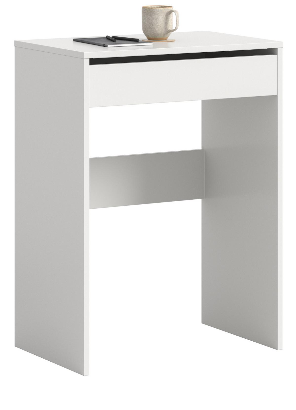 SCHMINKTISCH in weiß 62 x 84 cm, Kosmetiktisch mit Spiegel und Soft-Close - Weiß, Glas/Holzwerkstoff (62/84/40cm) - Inn.Furn