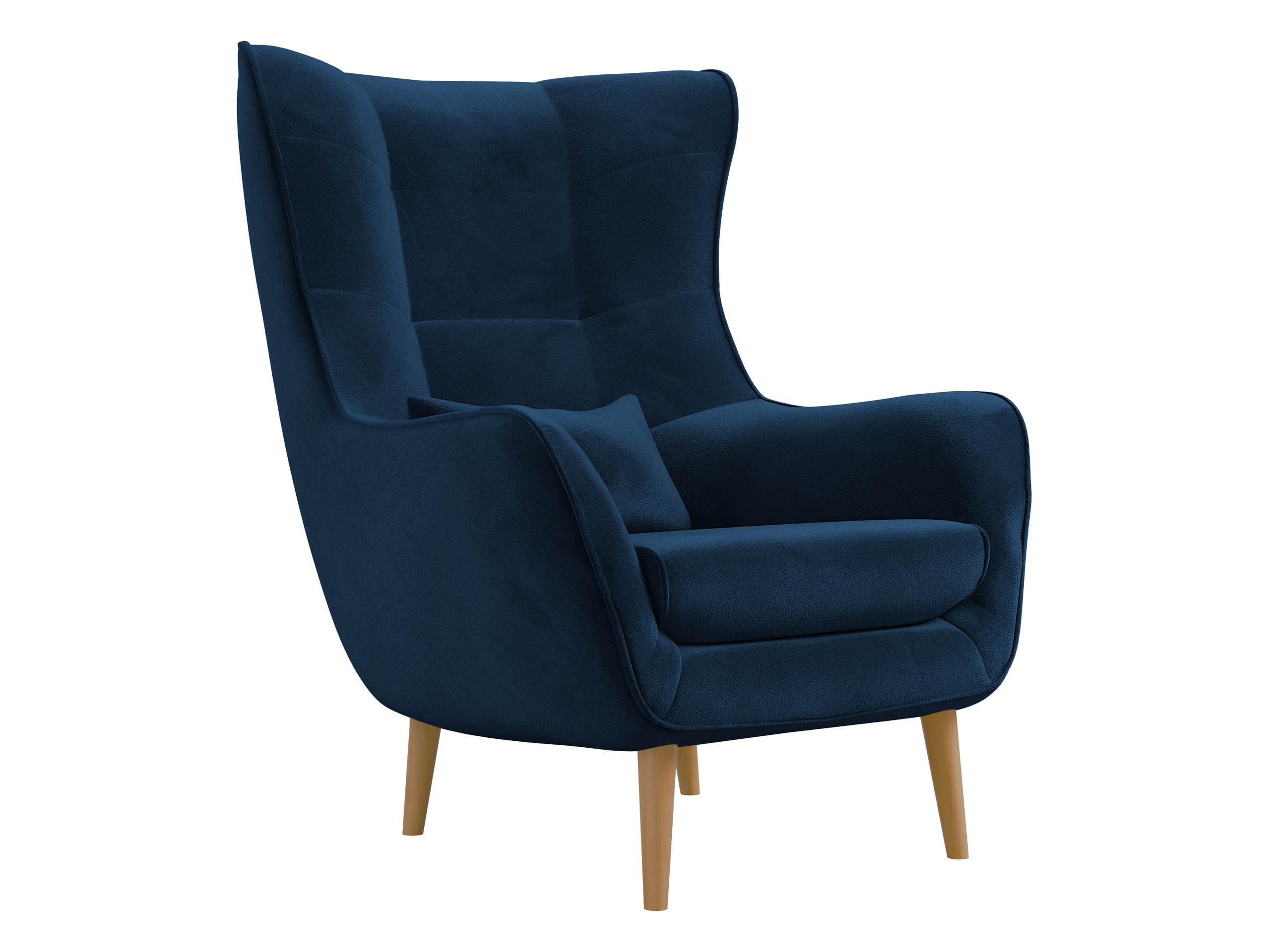 SESSEL Estjano - Blau/Beige, Holz/Textil (80/106/95cm) - MIRJAN24