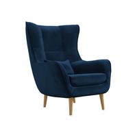 SESSEL Estjano - Blau/Beige, Holz/Textil (80/106/95cm) - MIRJAN24