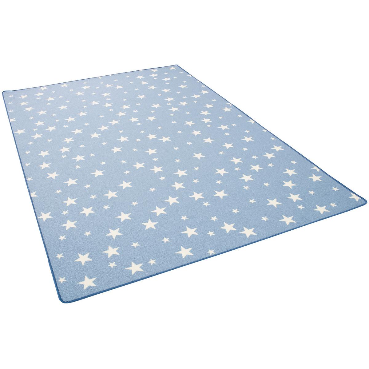 KINDER SPIEL TEPPICH STERNE - Blau, Textil (80/240cm) - Snapstyle