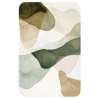 WC-VORLEGER Japandi - Abstrakt - Grün WC Teppich 40x60 cm - Grün, Textil (40/1cm) - OnlyWow