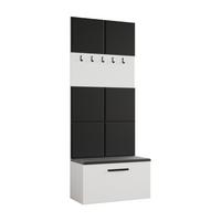 GARDEROBENSCHRANK Rosanno I Weiß 80,6/204/40 cm – Modern, mit Kleiderhaken - Weiß, Holzwerkstoff/Kunststoff (80.6/204/40cm) - AX Living
