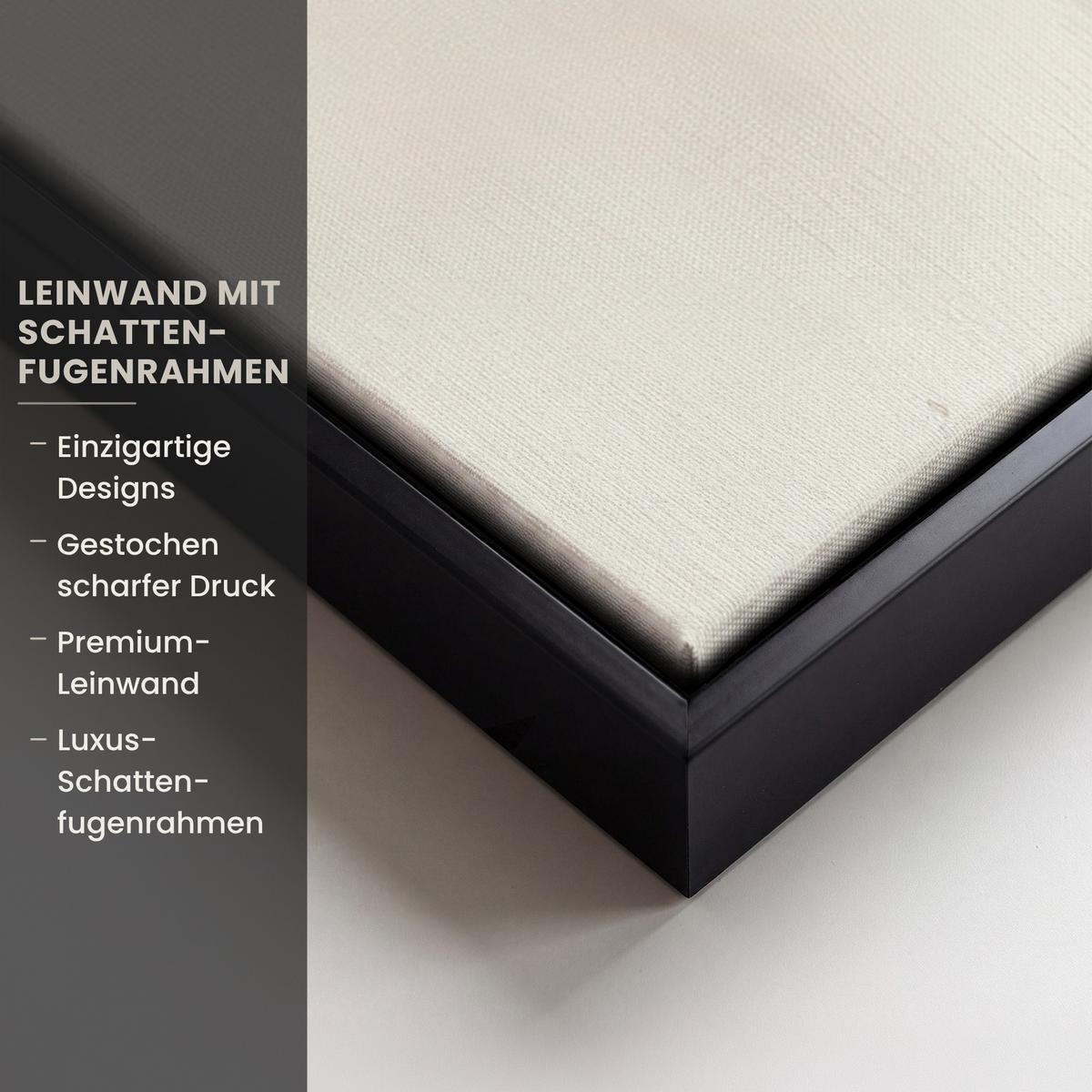 LEINWAND Bilder mit Rahmen - Wabi sabi - Pflanze - Beige - 80x60 - Taupe, Textil (80/60cm) - MuchoWow