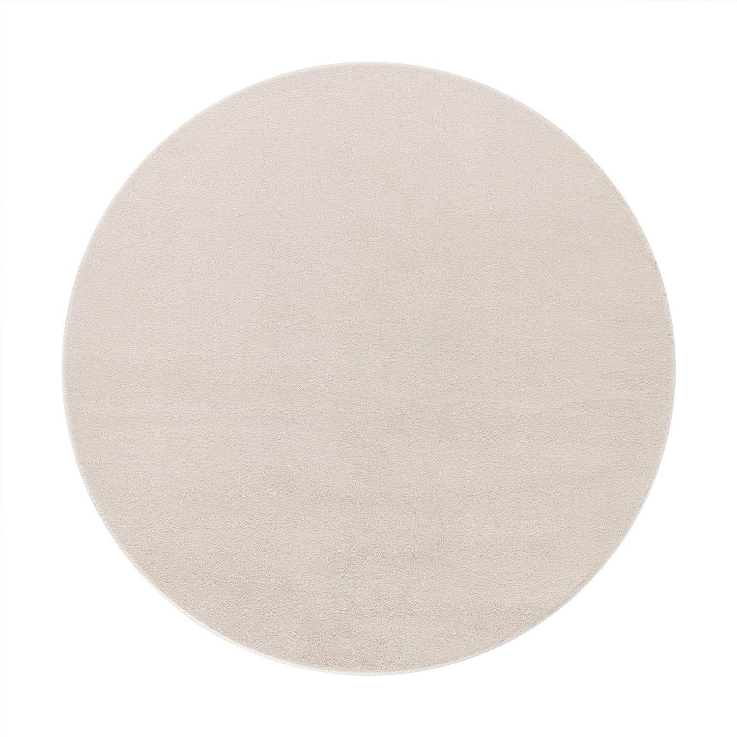 HOCHFLORTEPPICHE Creme Ø 120 cm - Creme, Kunststoff (120/120cm) - TT Home