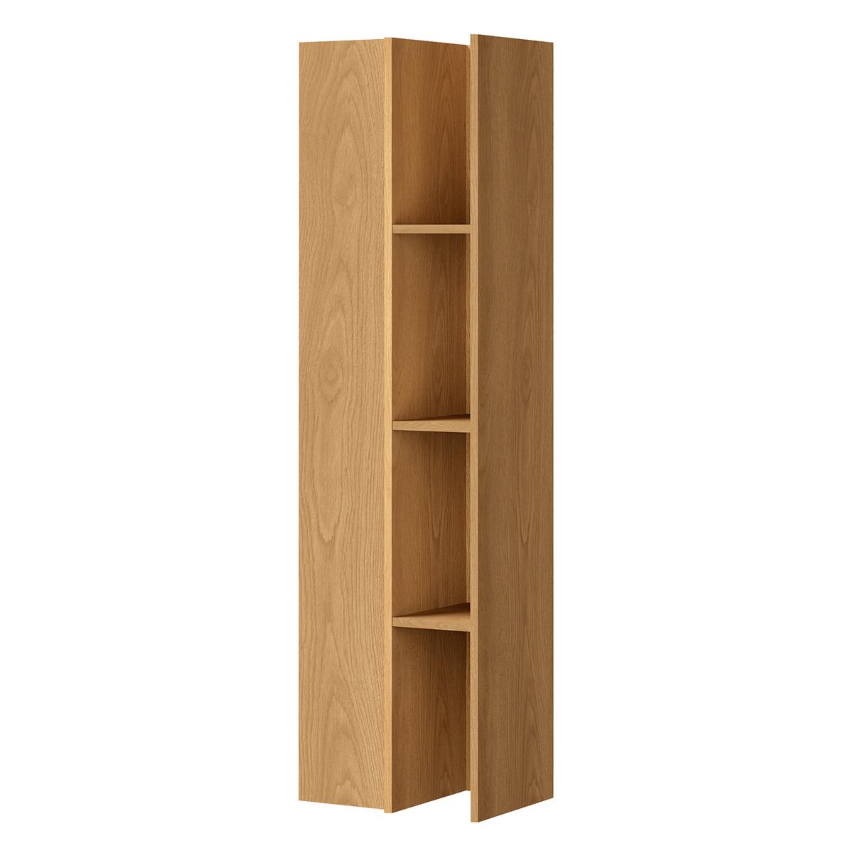 WOHNWAND Vero 2-teilig Wohnzimmer-Set mit TV-Lowboard und Hochschrank, Eiche Carmel - Eichefarben, Holzwerkstoff (230/185/35cm) - Beautysofa