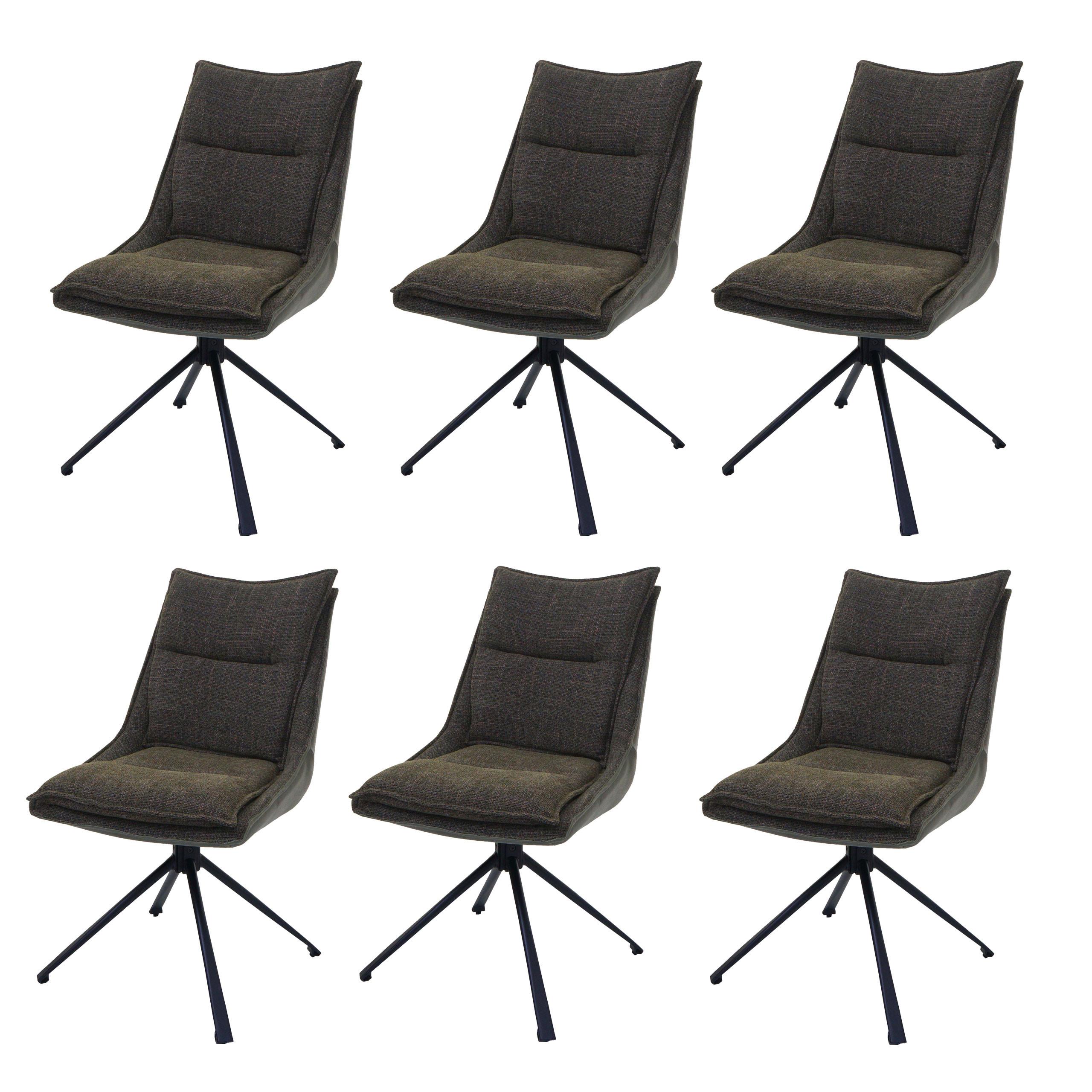 ESSZIMMERSTUHL Grün 6er-Set - Grün, Textil (52/92/52cm) - MCW