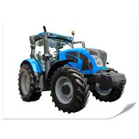 FOTOTAPETE für Jugendzimmer Blauer Traktor Landwirtschaft 100x70 - Blau/Schwarz, Papier (100/70cm) - Muralo
