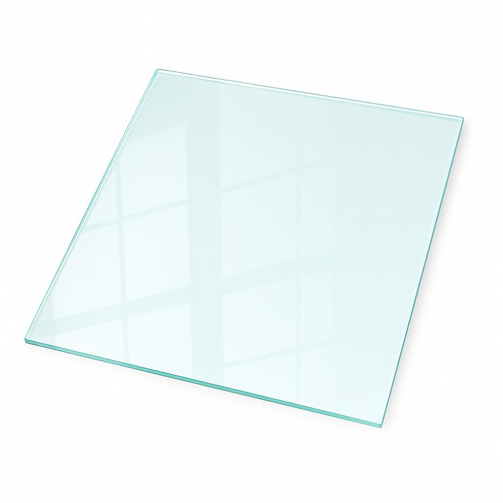 GLASPLATTE für Kamin transparent 50x50 cm - Transparent, Glas (50/50/0.4cm) - TULUP