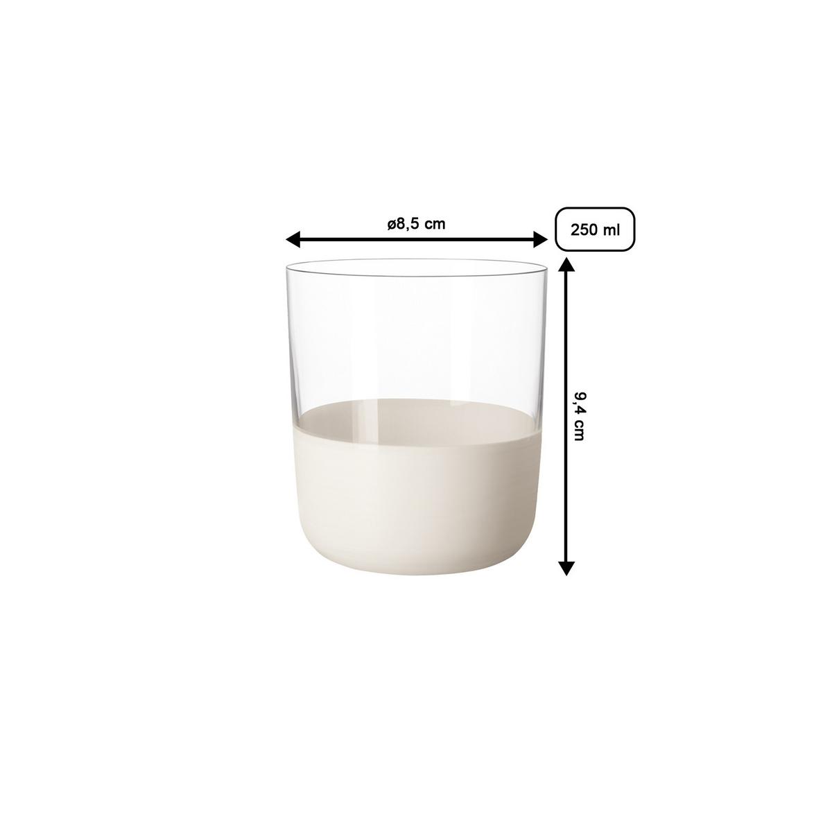 WHISKYBECHER Manufacture Rock weiß-transparent 250 ml 4er Set - Transparent/Weiß, Glas (0.25L) - Villeroy & Boch