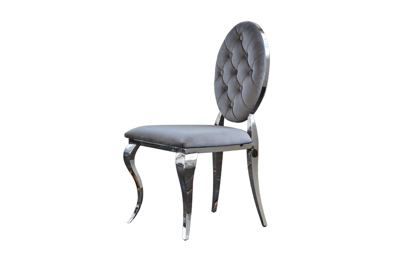 ESSZIMMERSTUHL LINDA Grau Velvet - Grau, Textil (50/92/56cm) - KAWOLA