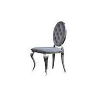 ESSZIMMERSTUHL LINDA Grau Velvet - Grau, Textil (50/92/56cm) - KAWOLA