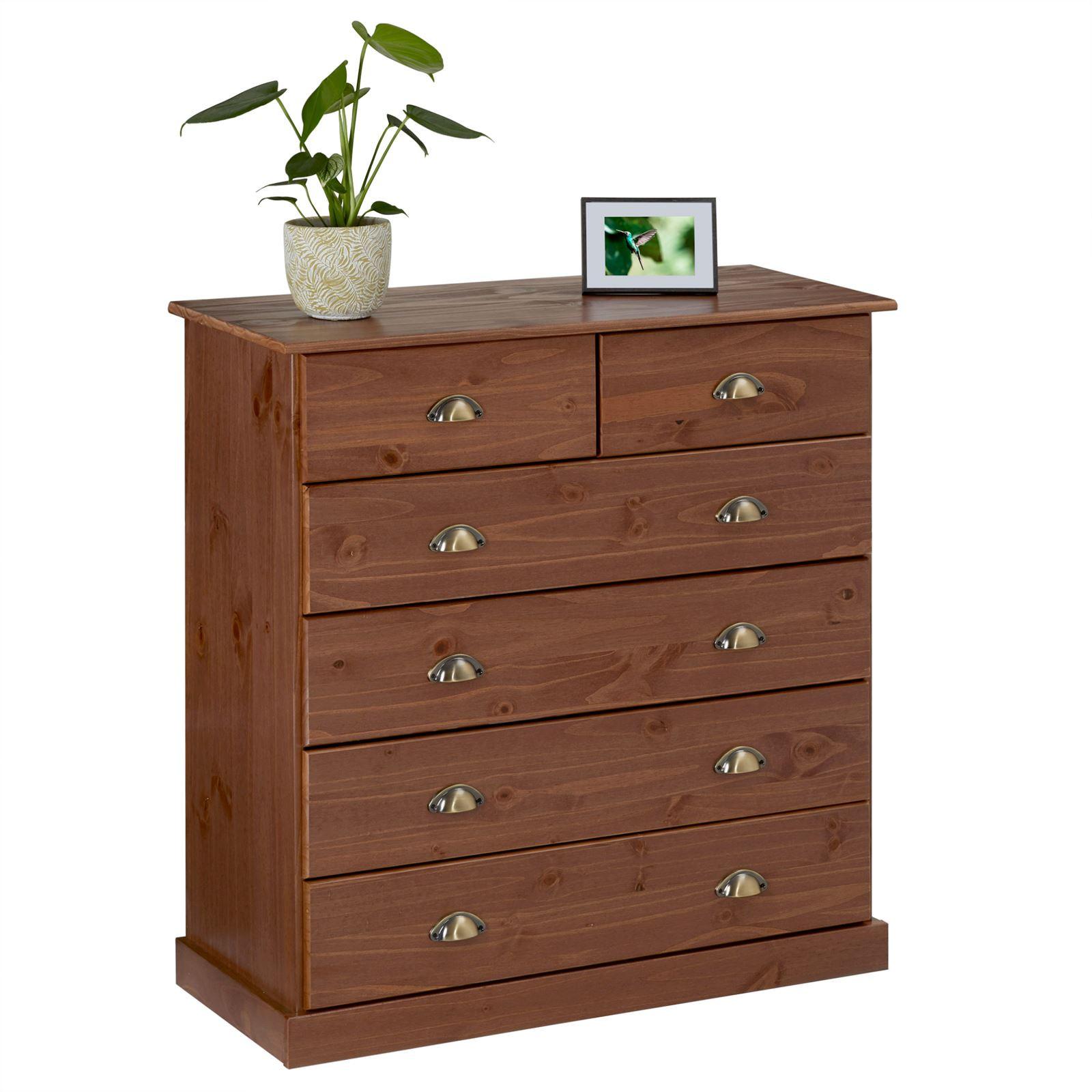 KOMMODE PARIS Kastanie - Kastanienfarben, Holz (91/95/39cm) - IDIMEX