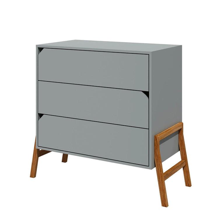KOMMODE Grau - Grau, Holzwerkstoff (107/91/50cm) - Petits-meubles
