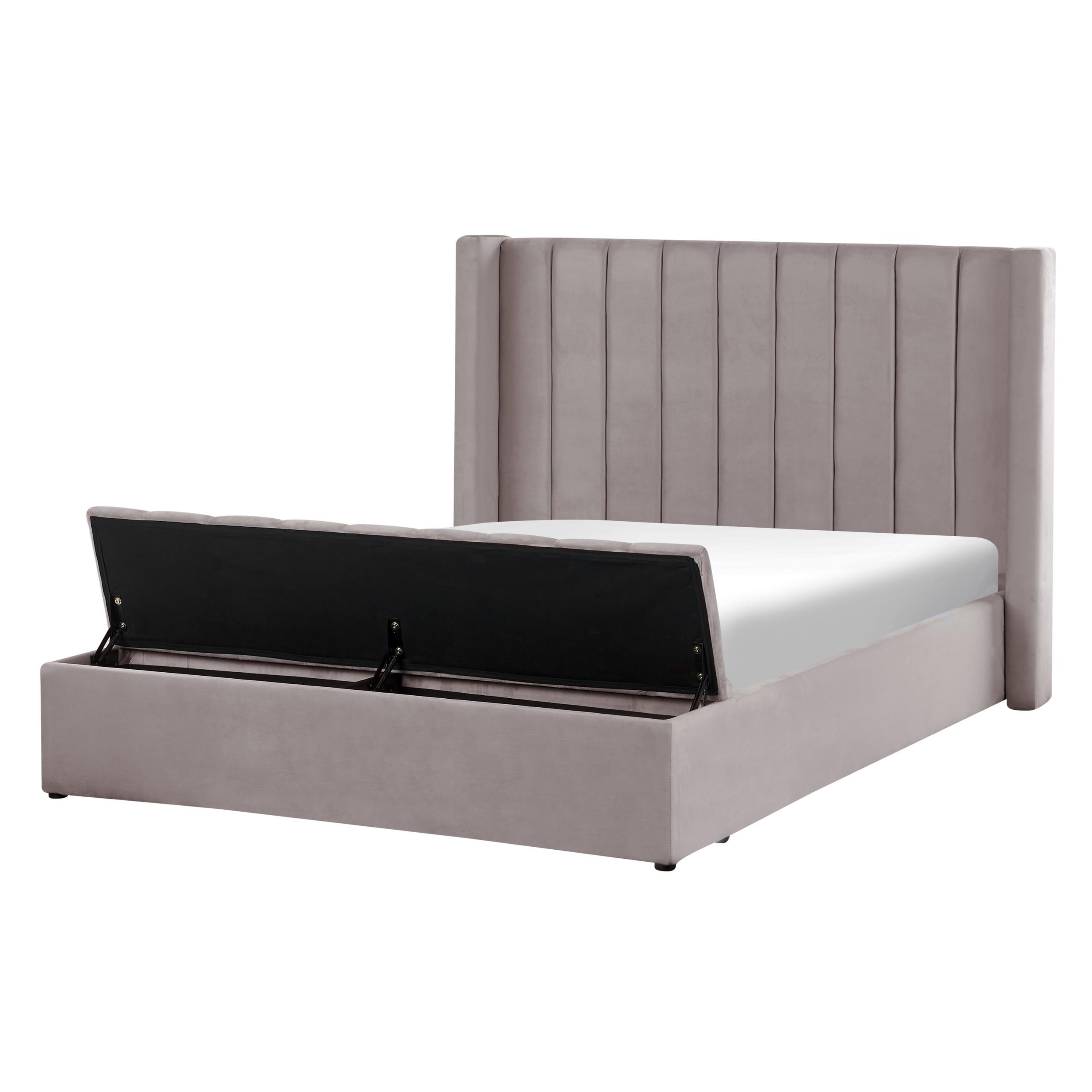 WASSERBETT 140x200 cm Grau Noyers - Grau, Textil (140/200cm) - Beliani