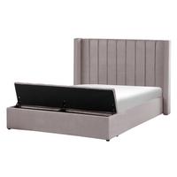 WASSERBETT 140x200 cm Grau Noyers - Grau, Textil (140/200cm) - Beliani