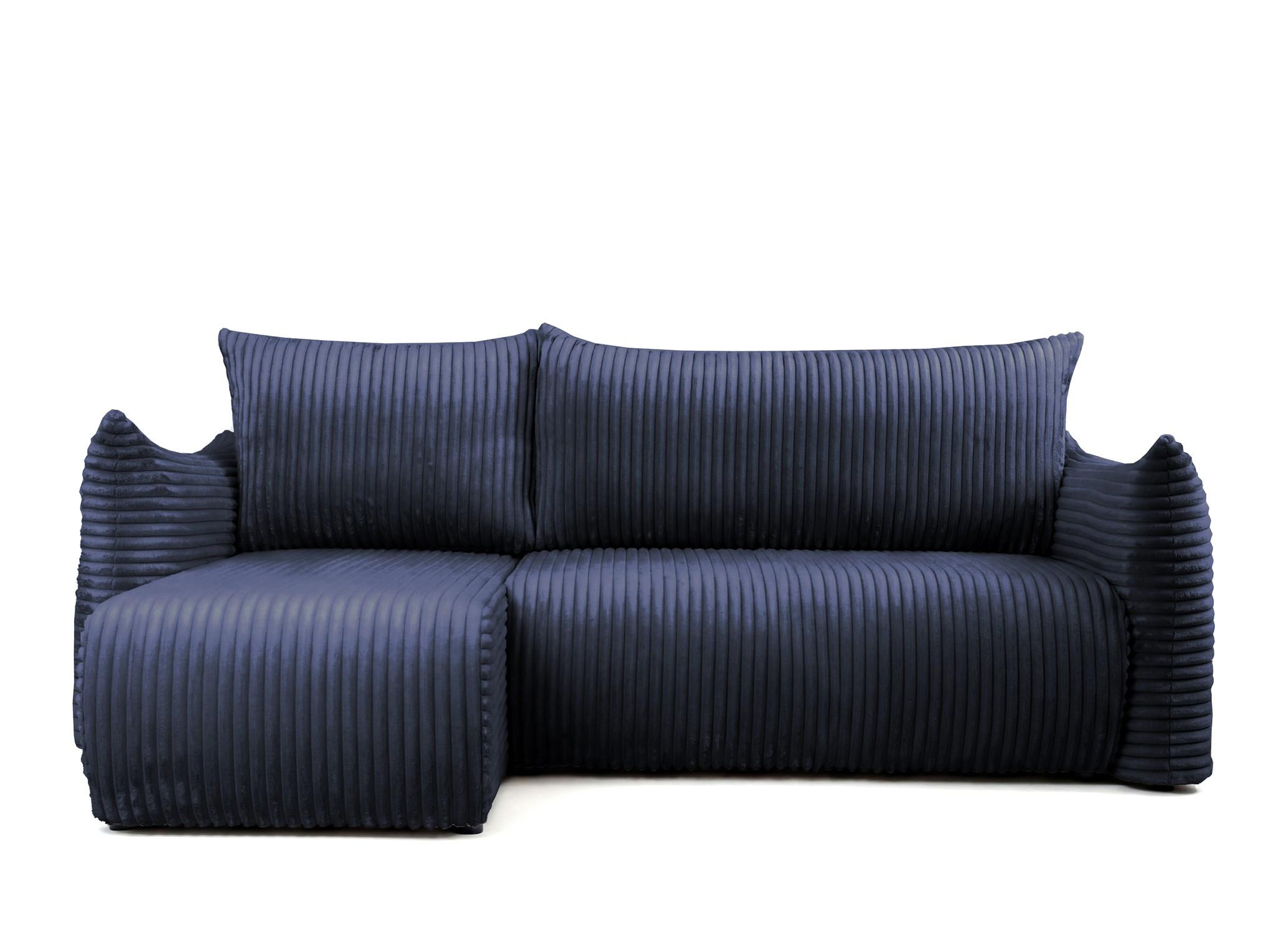 ECKSOFA Mailand Xs Mit Schlaffunktion - Dunkelblau, Holzwerkstoff/Textil (154/226cm) - Fun Möbel