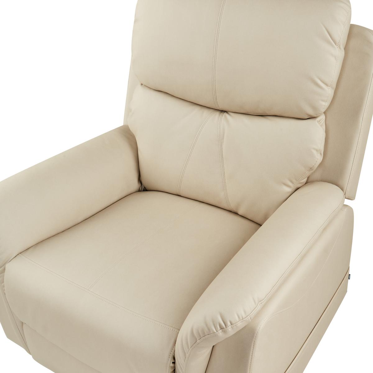 ELEKTRISCHER-FERNSEHSESSEL mit Massagefunktion Stoff Hellbeige Glorie - Beige, Textil (85/82/85cm) - Beliani