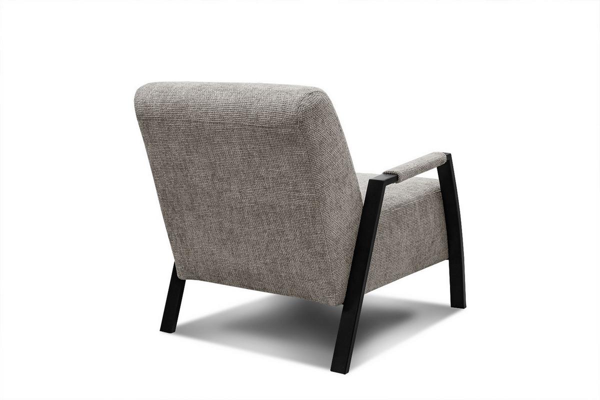 SESSEL KOBE, taupe - Taupe/Schwarz, Holz/Textil (72/76/90cm) - Wozimo