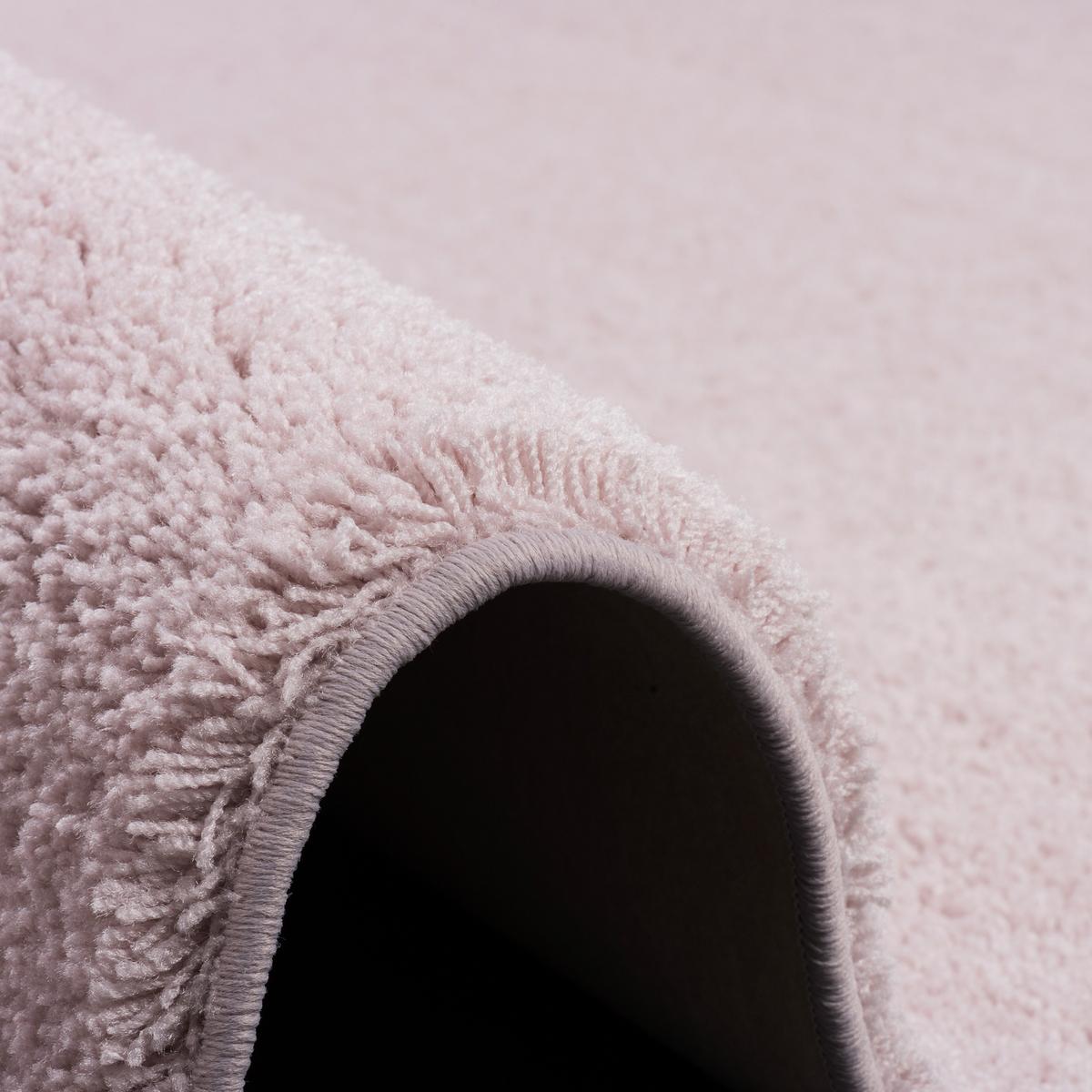 HOCHFLOR SHAGGY LÄUFER TEPPICH PALACE - Rosa, Textil (100/100cm) - Snapstyle