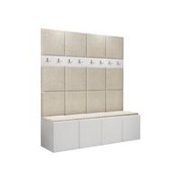 GARDEROBEN-SET Orion V - Creme/Weiß, Holzwerkstoff/Kunststoff (168/186/46cm) - MIRJAN24