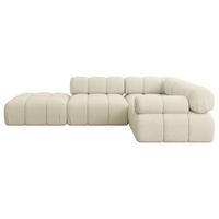 ECKSOFA modulares Sofa Felto-L1 - 285x190x70 cm Beige Bouclé - Beige, Holzwerkstoff/Textil (285/190cm) - ALTDECOR