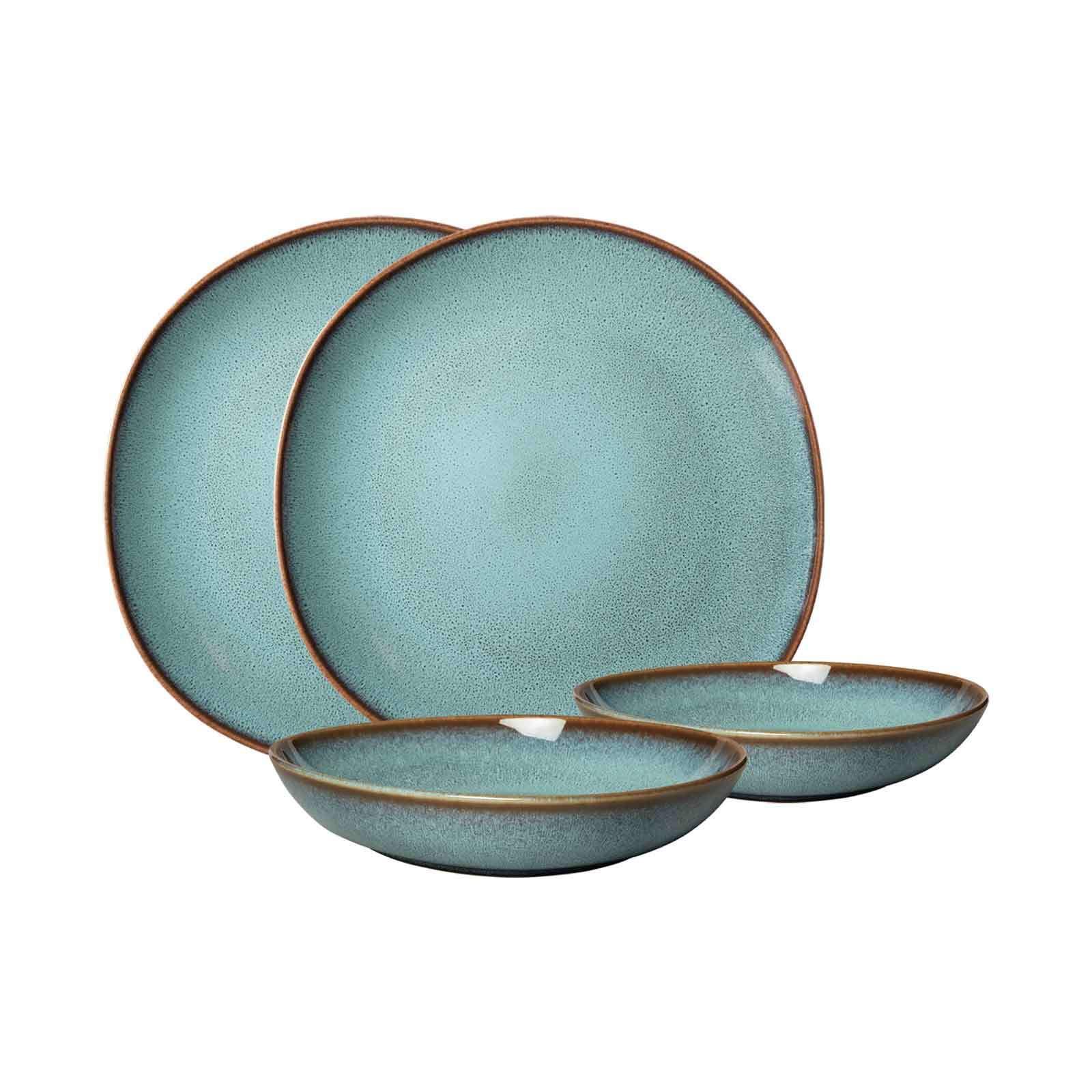 TAFEL-SET Lave Glacé 4-tlg. - Türkis, Keramik (2/2/2cm) - like.Villeroy & Boch