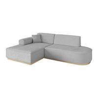 ECKSOFA Ottomane Links IREA-L1 - 232x165x80 cm Hellgrau - Hellgrau, Holzwerkstoff/Textil (232/165cm) - ALTDECOR
