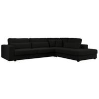 ECKSOFA Savona Schwarz Boucle - rechts - Schwarz, Kunststoff/Textil (249/316cm) - MKS