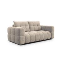 SOFA CLOUDI 2,5-Sitzer, beige - Beige/Schwarz, Holz/Textil (211/89/104cm) - Wozimo