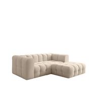 ECKSOFA Solvie Xs In Tiffani - Beige, Holzwerkstoff/Textil (239/193cm) - Fun Möbel