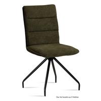 ESSZIMMERSTUHL (8er-Set) Dianna 47x92x60 Schwarz/Khaki - Dunkelgrün/Schwarz, Kunststoff (60/92/47cm) - 58aufmkessel