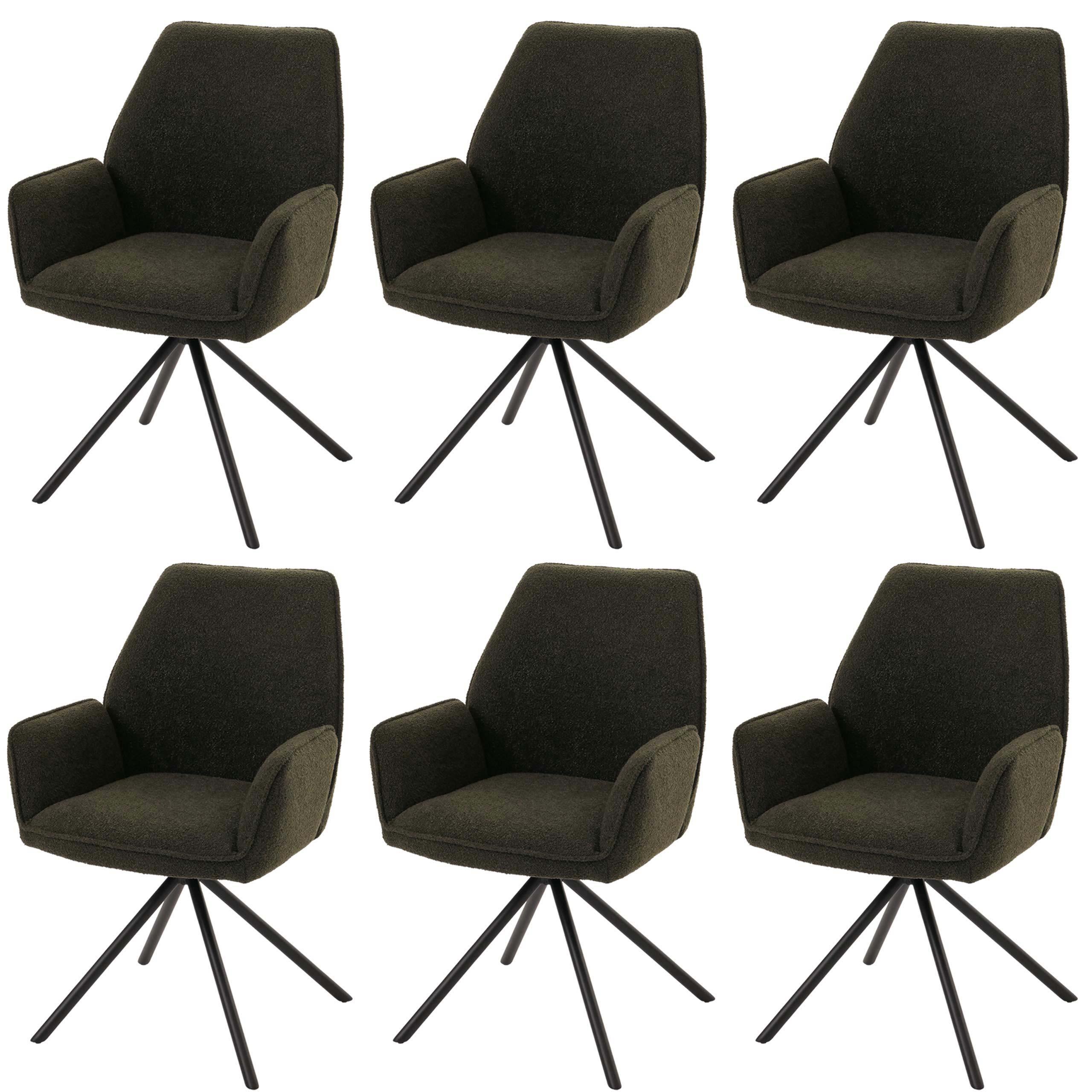 ESSZIMMERSTUHL Grün 6er-Set - Olivgrün/Grün, Textil (60/86/60cm) - MCW
